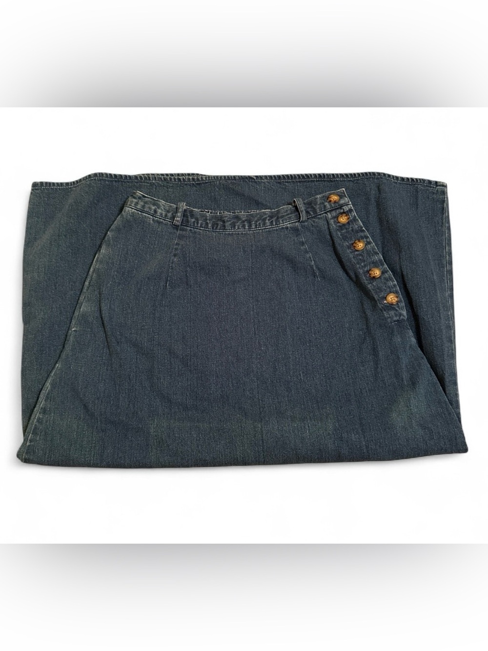 Vintage denim midi skirt